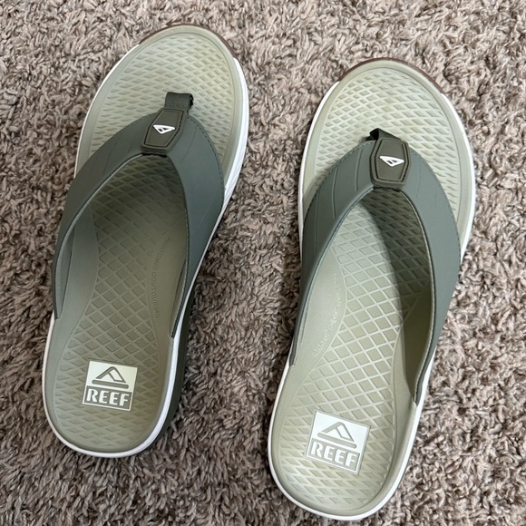Reef The Deckhand Men’s Flip Flops Size 11 Green Khaki main image 5